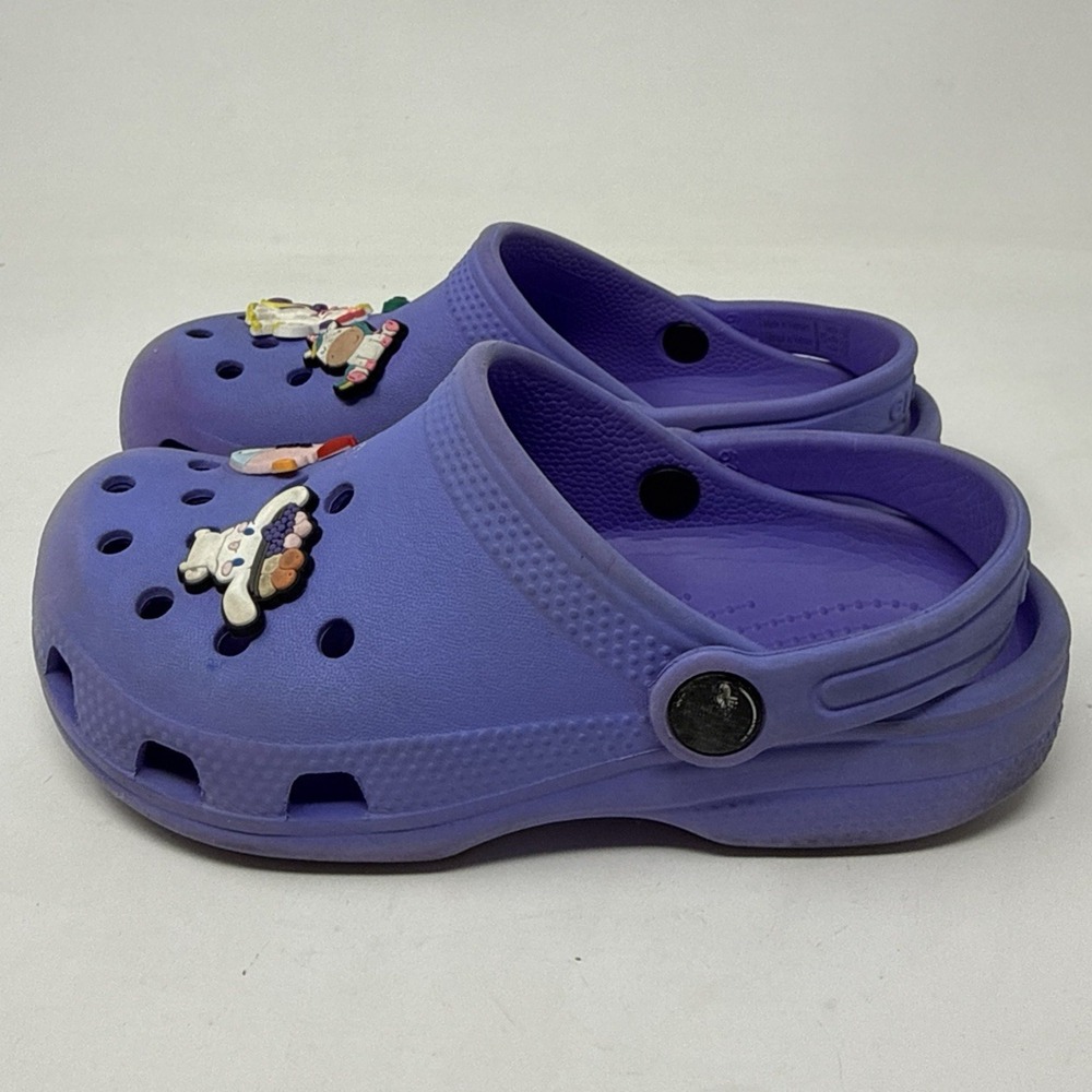 CROCS Classic Clog Purple Toddler Kids Size C13 Slip on Rubber Shoe Sandals